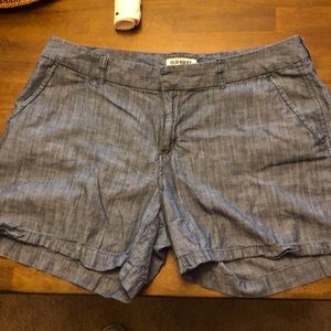 Denim linen shorts